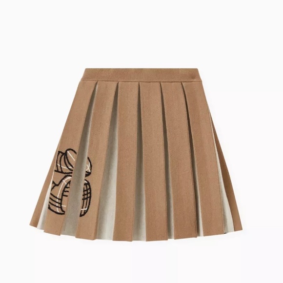 Burberry Girls Thomas Bear Avril Pleated Knit Skirt - Picture 3 of 11